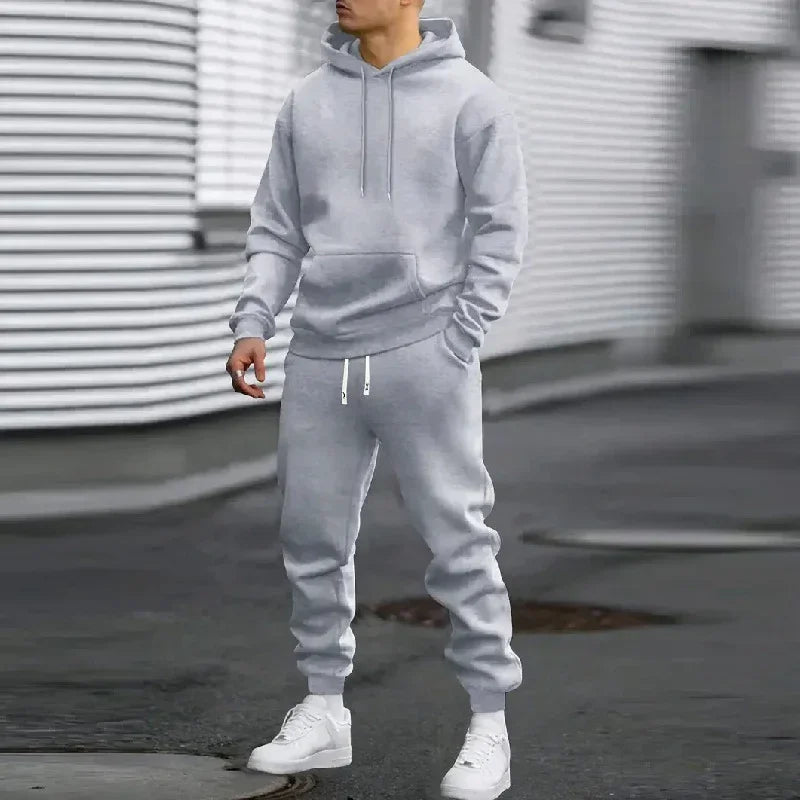 Men’s Casual Sports Suit – Hooded Hoodie & Gridles Pants - ZA-Zola