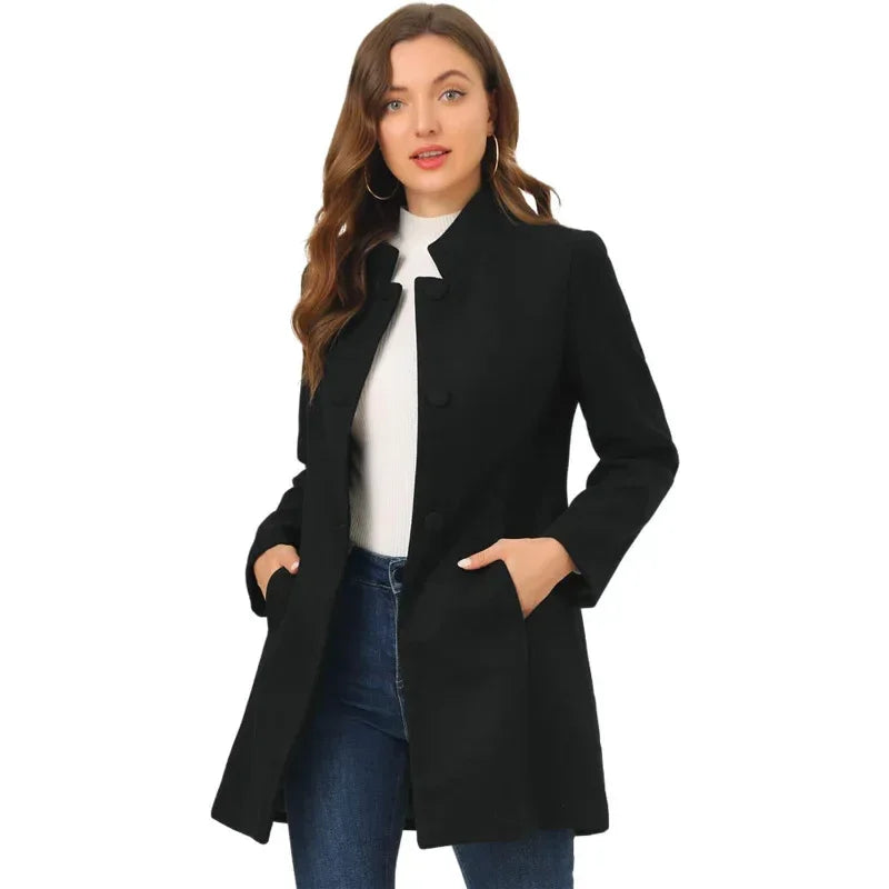 Women’s 3 Button Slim Coat Jacket | European Style - ZA-Zola