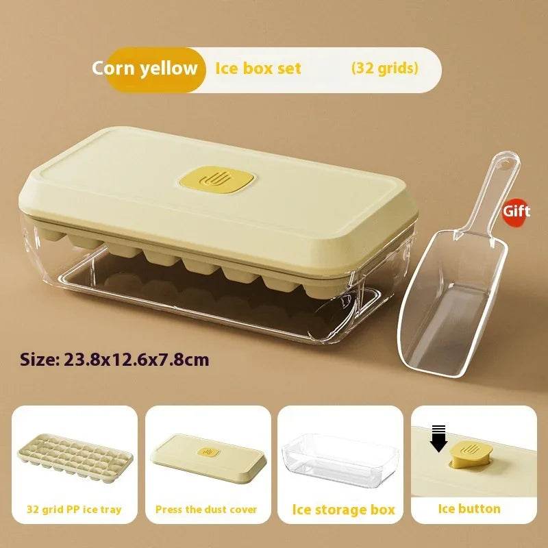 32 Grid Ice Cube Tray with Lid & Shovel – Easy Release - ZA-Zola