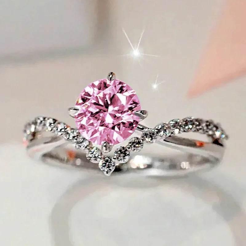 Zircon V-Shaped Ring for Women – Elegant Sparkle - ZA-Zola