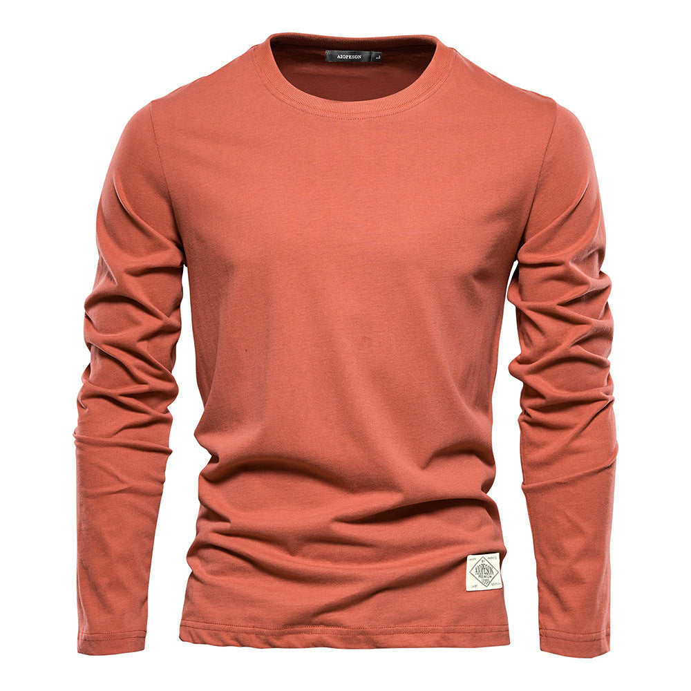 Men’s Casual Cotton Base Shirt – Round Neck Exercise & Leisure Essential