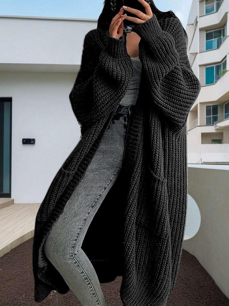 Women Knitted Cardigan | Long Loose Winter Sweater - ZA-Zola