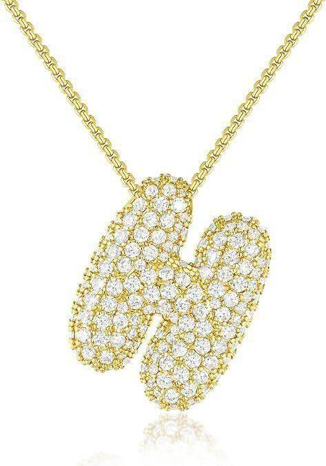 Zircon Balloon Letter Pendant Necklace for Women - ZA-Zola