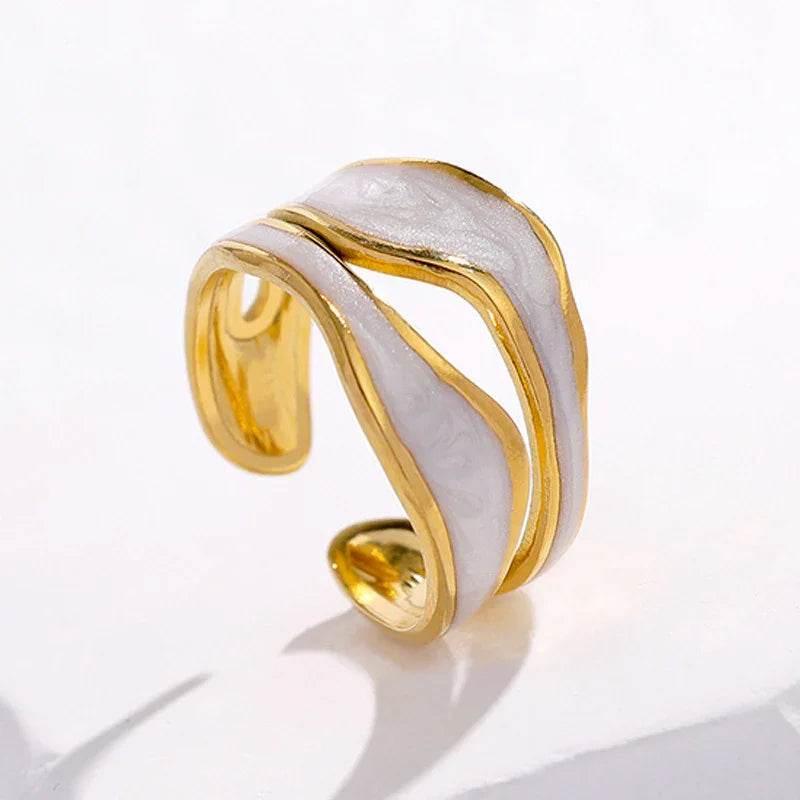 Simple Titanium Steel Ring – Adjustable Style - ZA-Zola