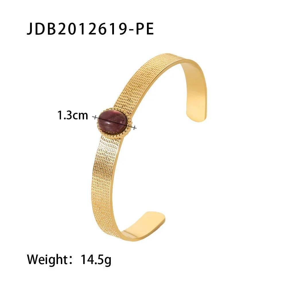 Gold-Plated Zirconia Bracelet – Stainless Steel Chic - ZA-Zola