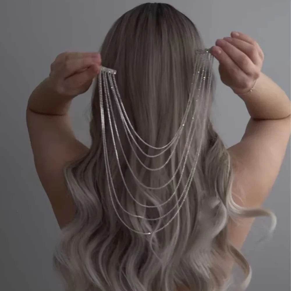 Shop Shining Rhinestone Multi-layer Hair Barrettes - ZA-Zola