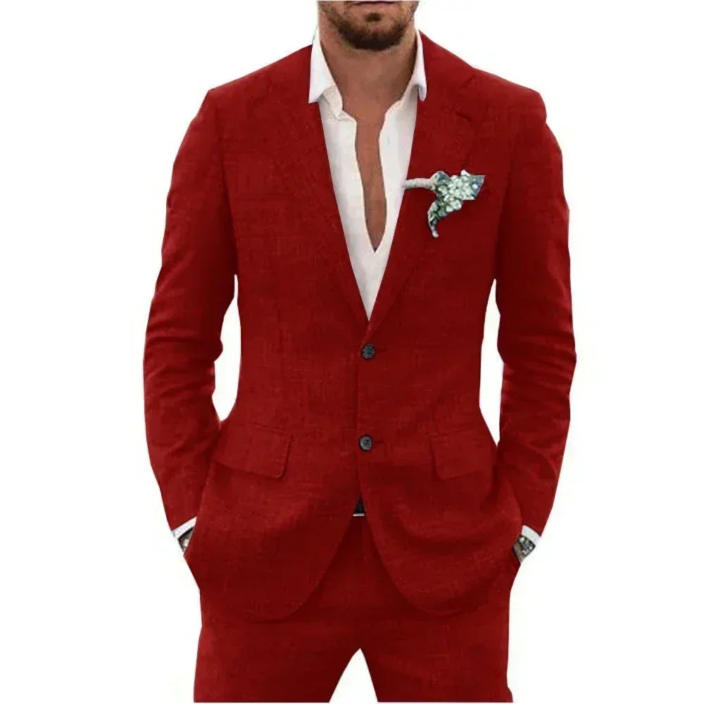 Men’s Two-piece Suit – Casual Slim Fit Daily Set - ZA-Zola