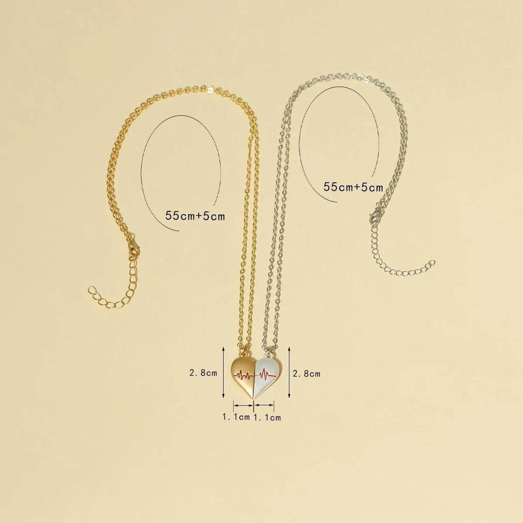 Magnetic Heartbeat Necklace for Couples - Shop Now! - ZA-Zola