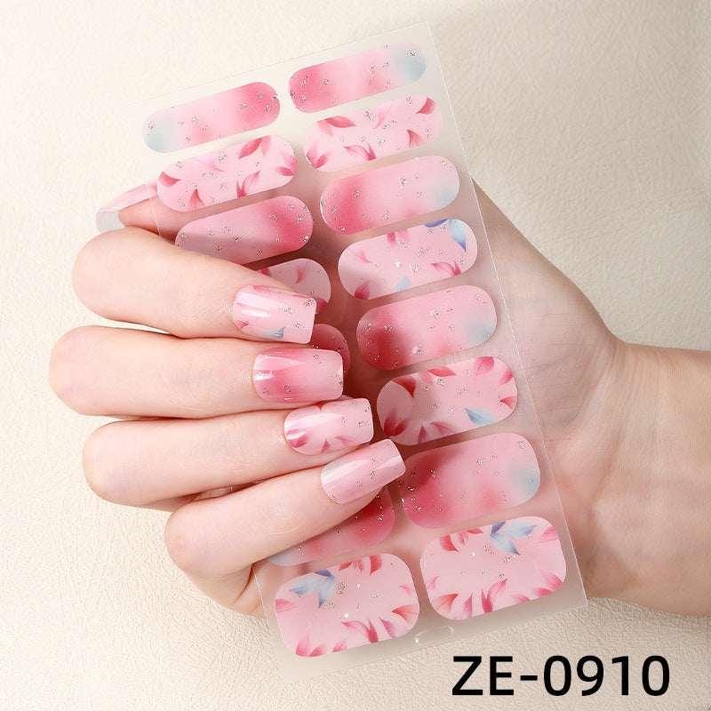 Gradient French Nail Stickers – Aurora Onion Powder Style - ZA-Zola