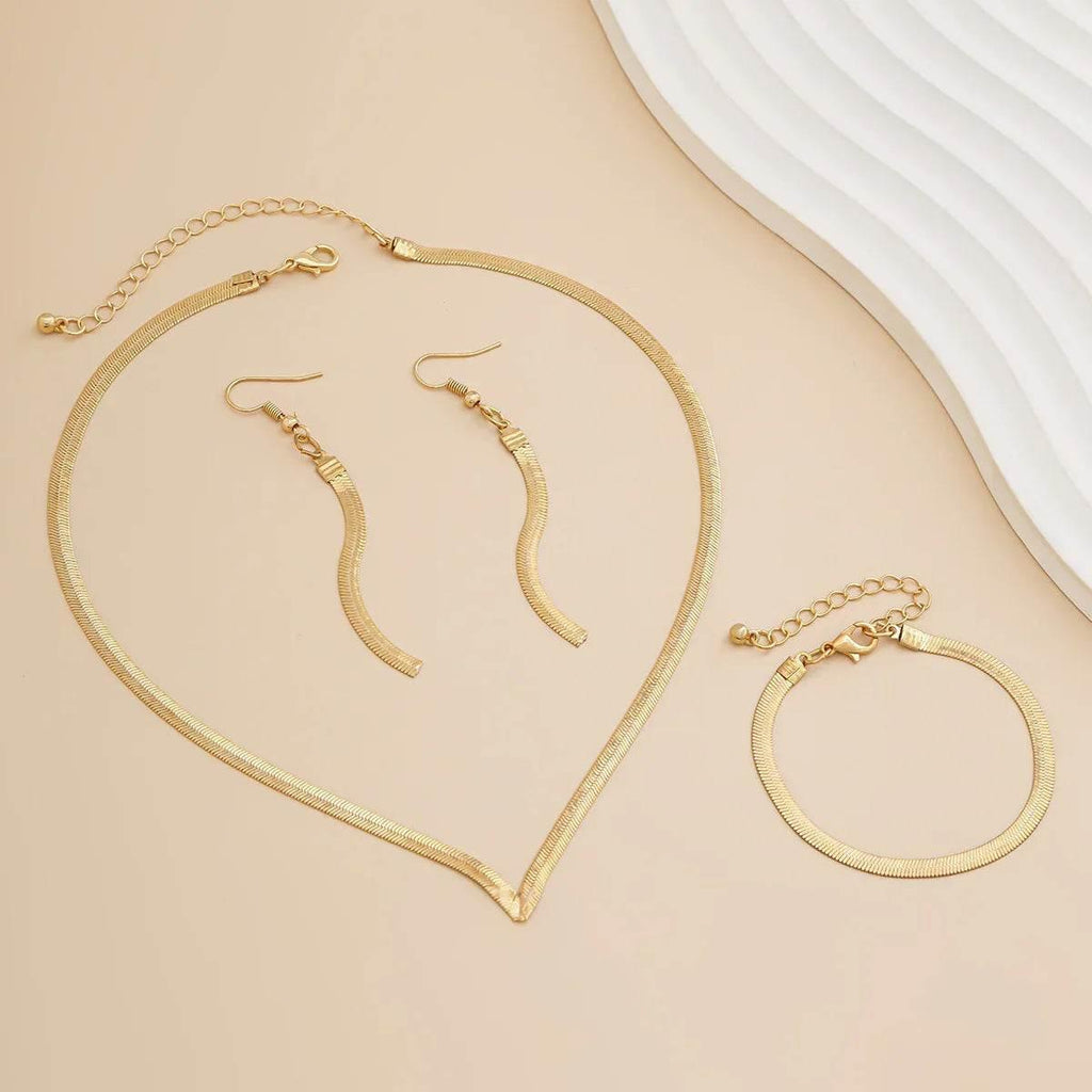 Shop Fashion Flat Snake Necklace Set – fashion necklace - ZA-Zola