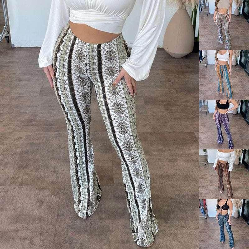 Sexy Slim Print Pants for Women – Low Waist Fit - ZA-Zola
