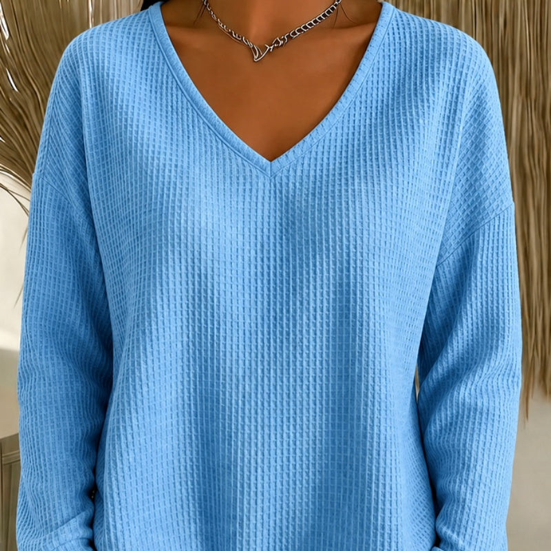 Printed Blouse for Women | Blue Casual Leisure Top