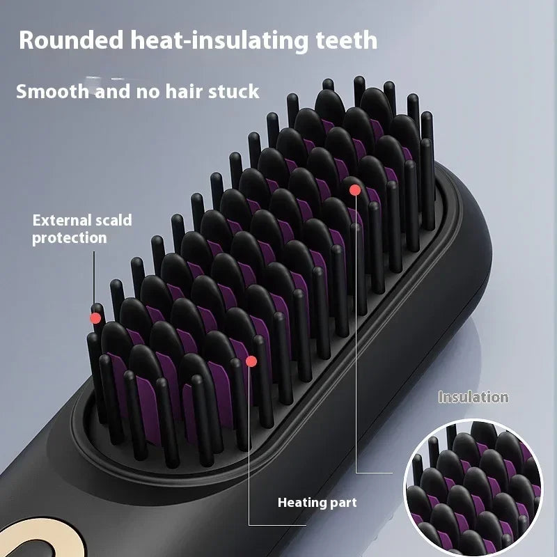 Anion Straight Comb Dual-Use Hair Curler - ZA-Zola
