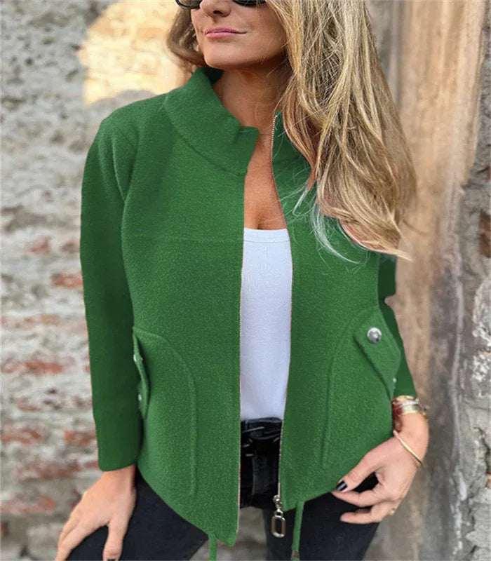Woolen Lapel Suit Jacket Loose Fit Winter Blazer - ZA-Zola