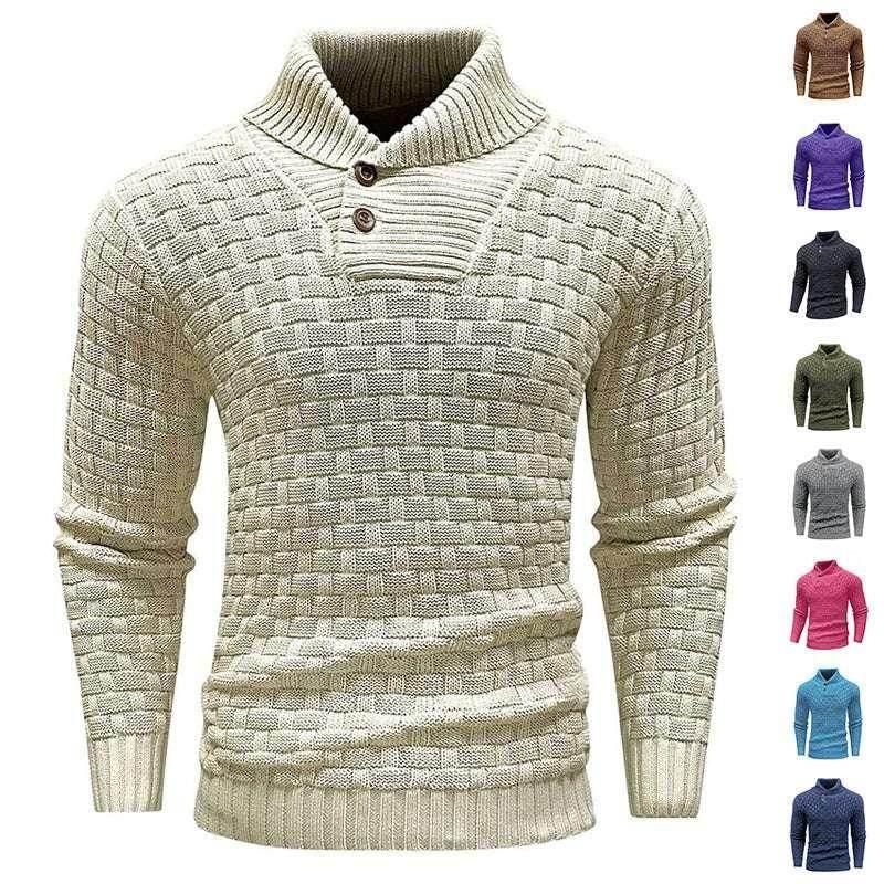 Men's Slim Turtleneck Sweater - Fashion Casual Pullover - ZA-Zola