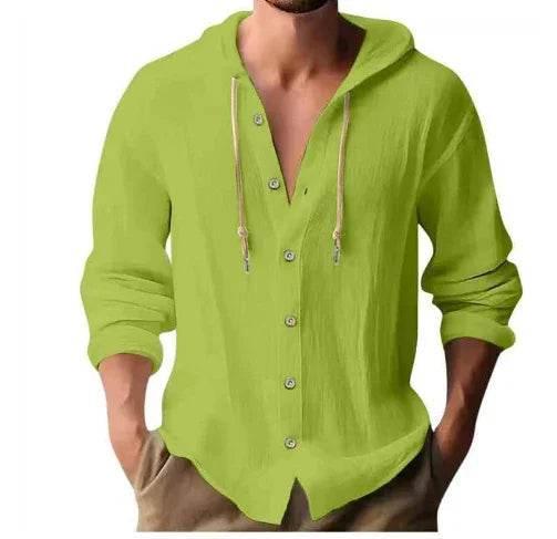 Cotton & Linen Hooded Shirt for Men – Shop Now - ZA-Zola