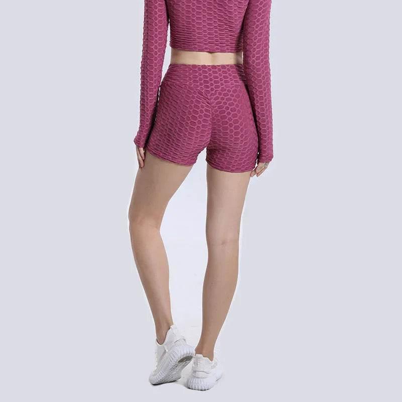 High Waist Yoga Shorts for Women - Hip Lift & Solid Colors - ZA-Zola