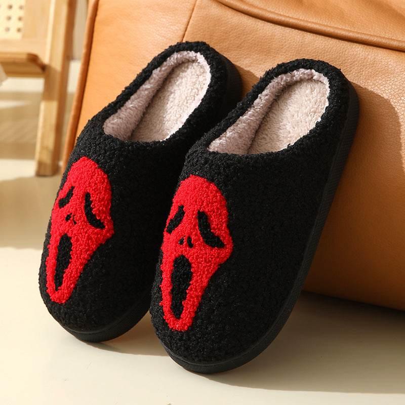 ZA-Zola Halloween Skull Cartoon Print Slippers - ZA-Zola