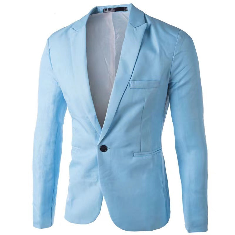 Light blue blazer on a white background