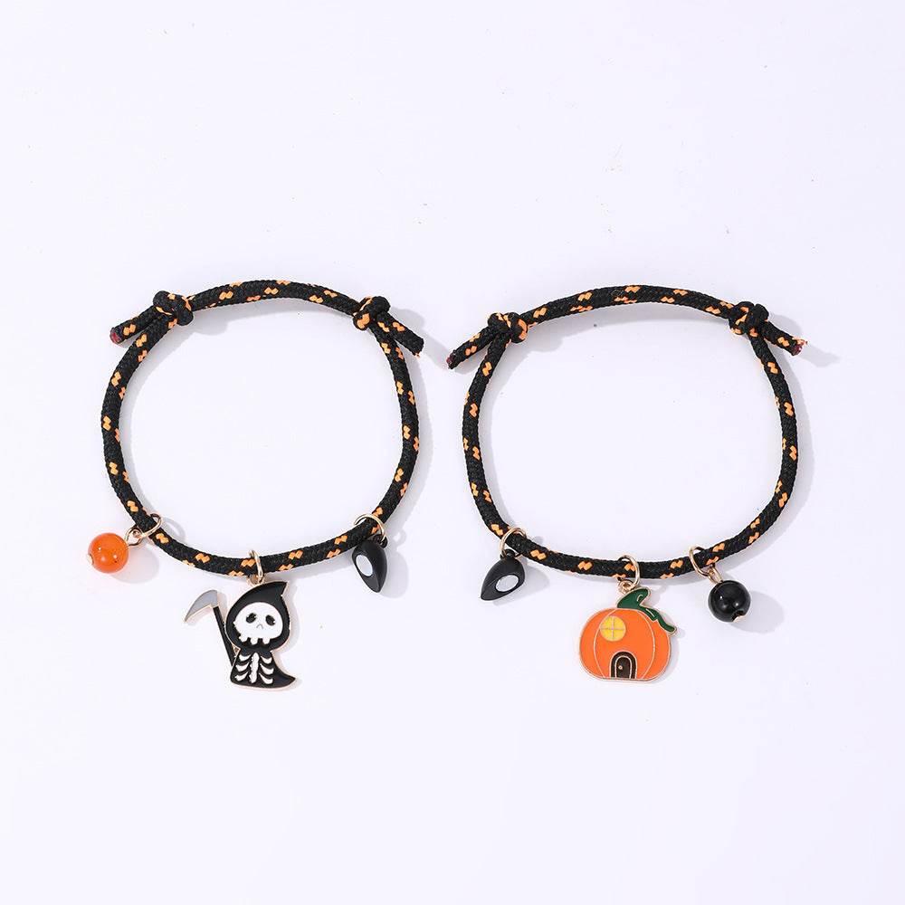 ZA-Zola Halloween Pumpkin Ghost Couple Bracelet - ZA-Zola
