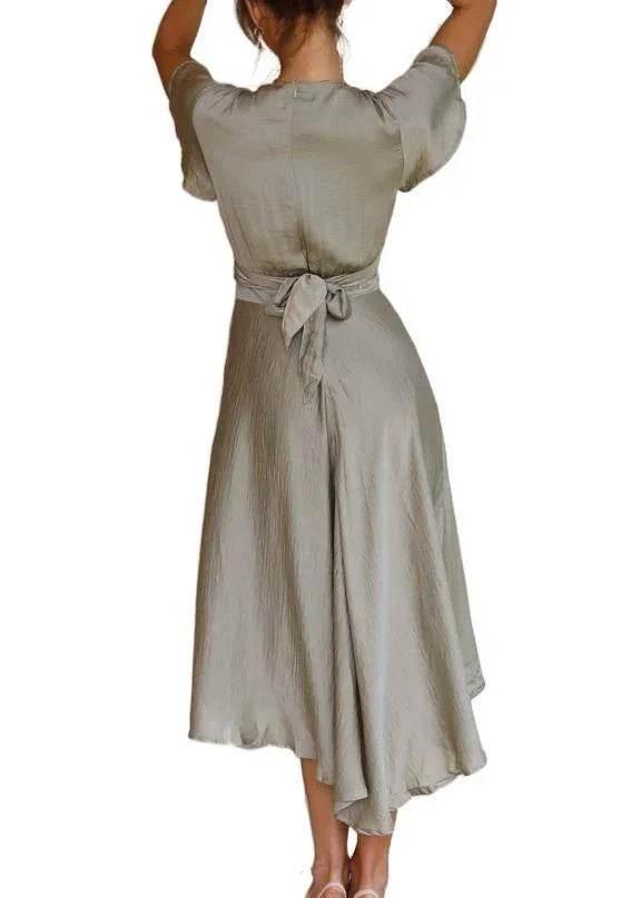 Summer Irregular V-Neck Dress – Light & Breezy - ZA-Zola