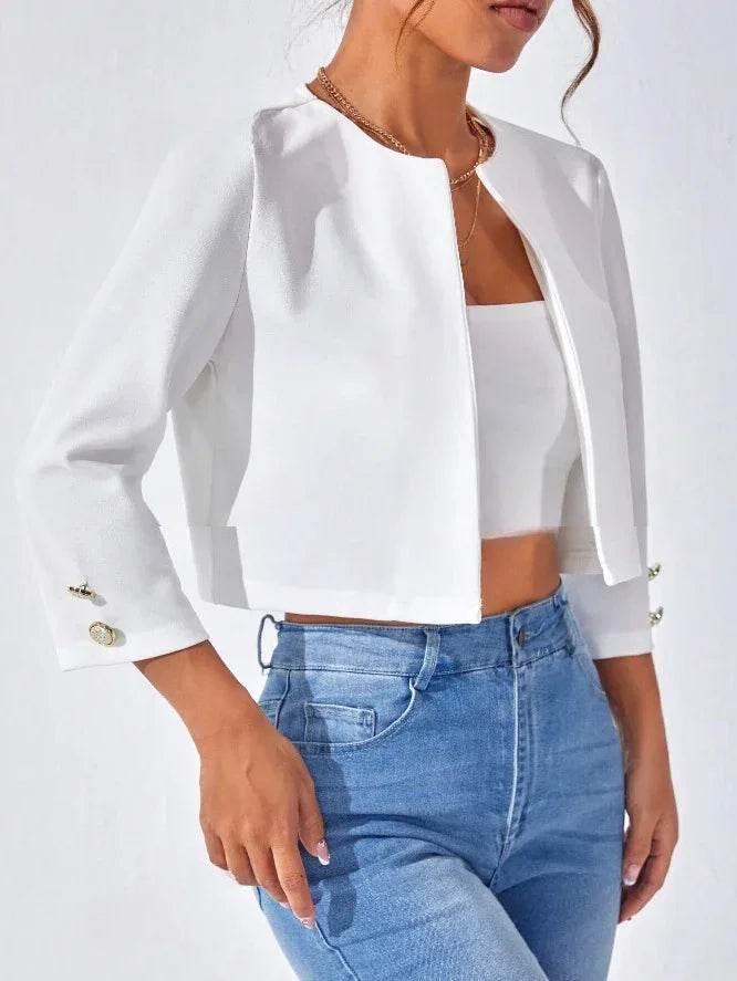 Shop Solid Color Slit Bomber Jacket for Women | Trendy UK Fashion - ZA-Zola