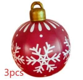 Inflatable Christmas Ornament Ball 60CM Outdoor PVC - ZA-Zola