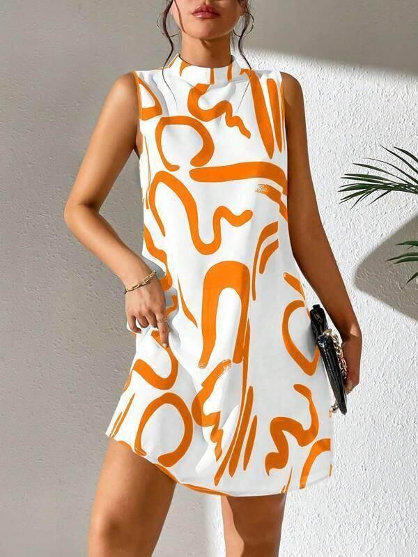 Floral Stand Collar Dress | Fresh & Elegant Style - ZA-Zola