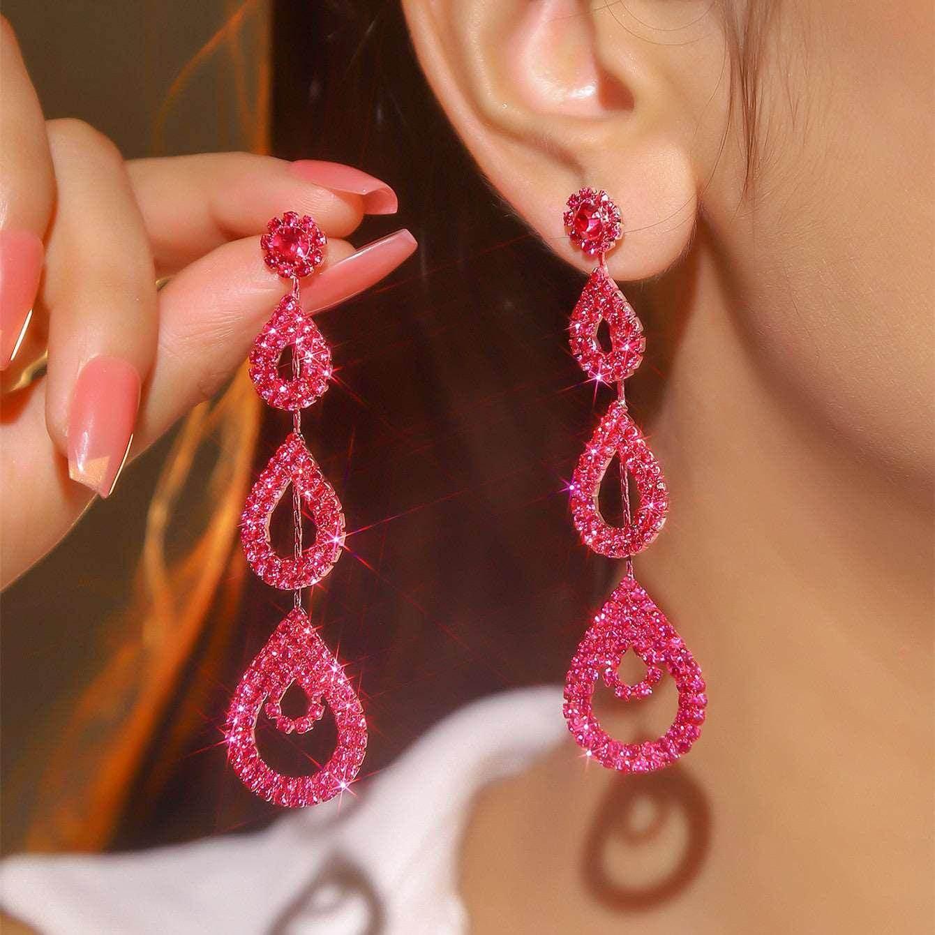 Fashion Rhinestone Long Earrings – Shop Now! - ZA-Zola