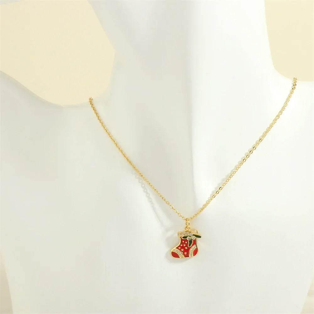 Festive Christmas Tree & Santa Necklace – Shop Now - ZA-Zola