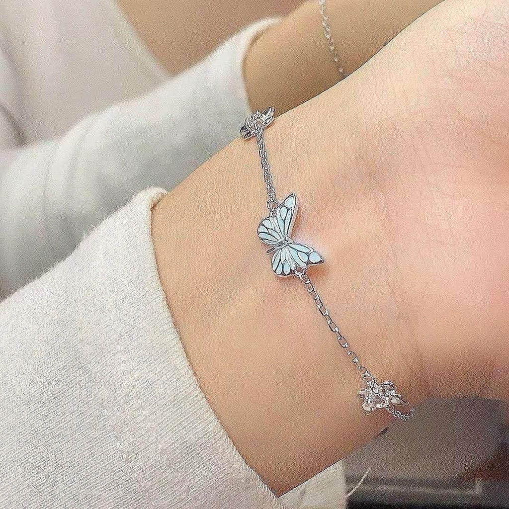 Glow-in-Dark Butterfly Necklace Bracelet Set - ZA-Zola