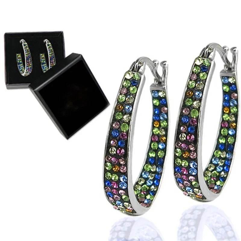 Colorful Diamond Ear Clip Earrings for Women - ZA-Zola
