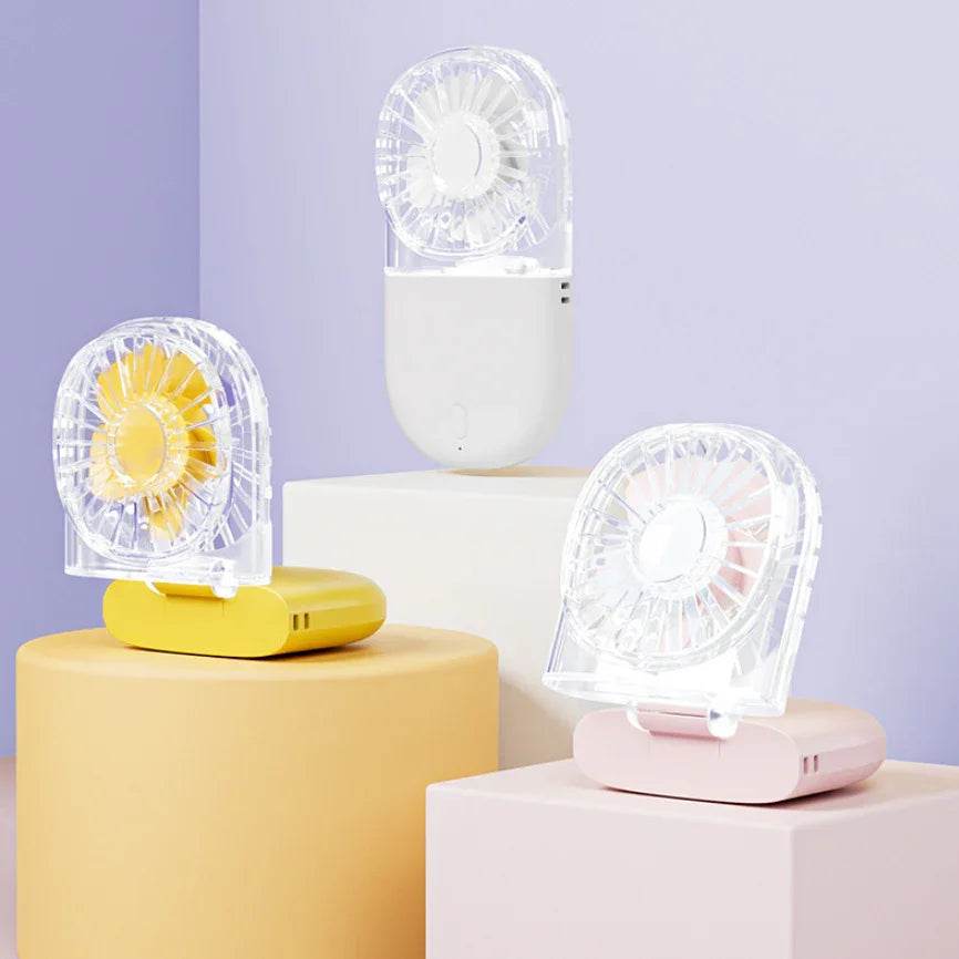 Mini Transparent Folding Halter Fan – USB Cool - ZA-Zola