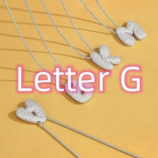 Zircon Balloon Letter Pendant Necklace for Women - ZA-Zola