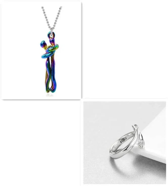 Love Necklace – Hug Clavicle Chain for Couples - ZA-Zola