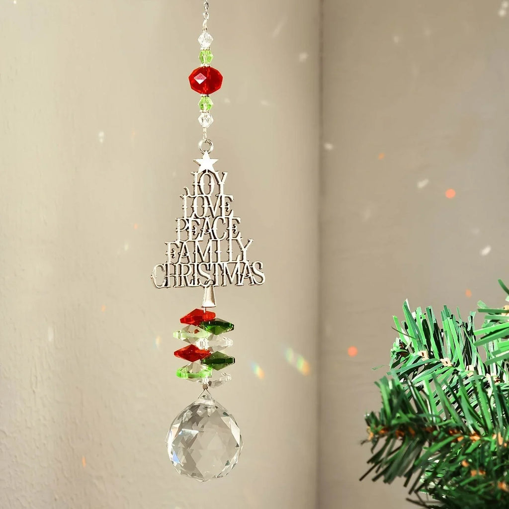 Christmas Sun Catcher Crystal Christmas Tree Pendant - ZA-Zola
