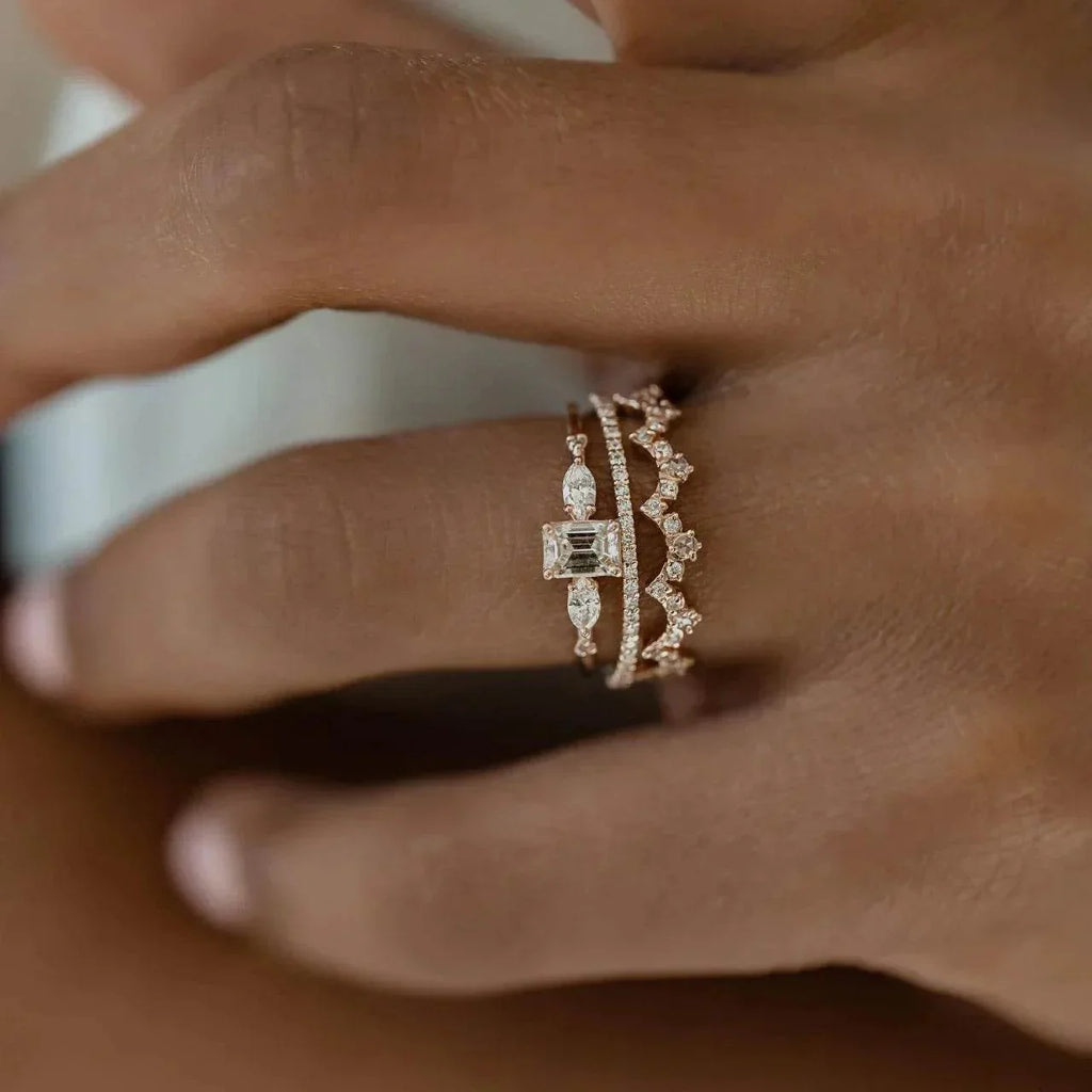 Gold Fashion Ring Set – 3 or 4-Piece for Women - ZA-Zola