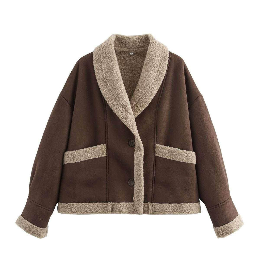 Lapel Woolen Coat with Pockets – Women’s Winter Jacket - ZA-Zola