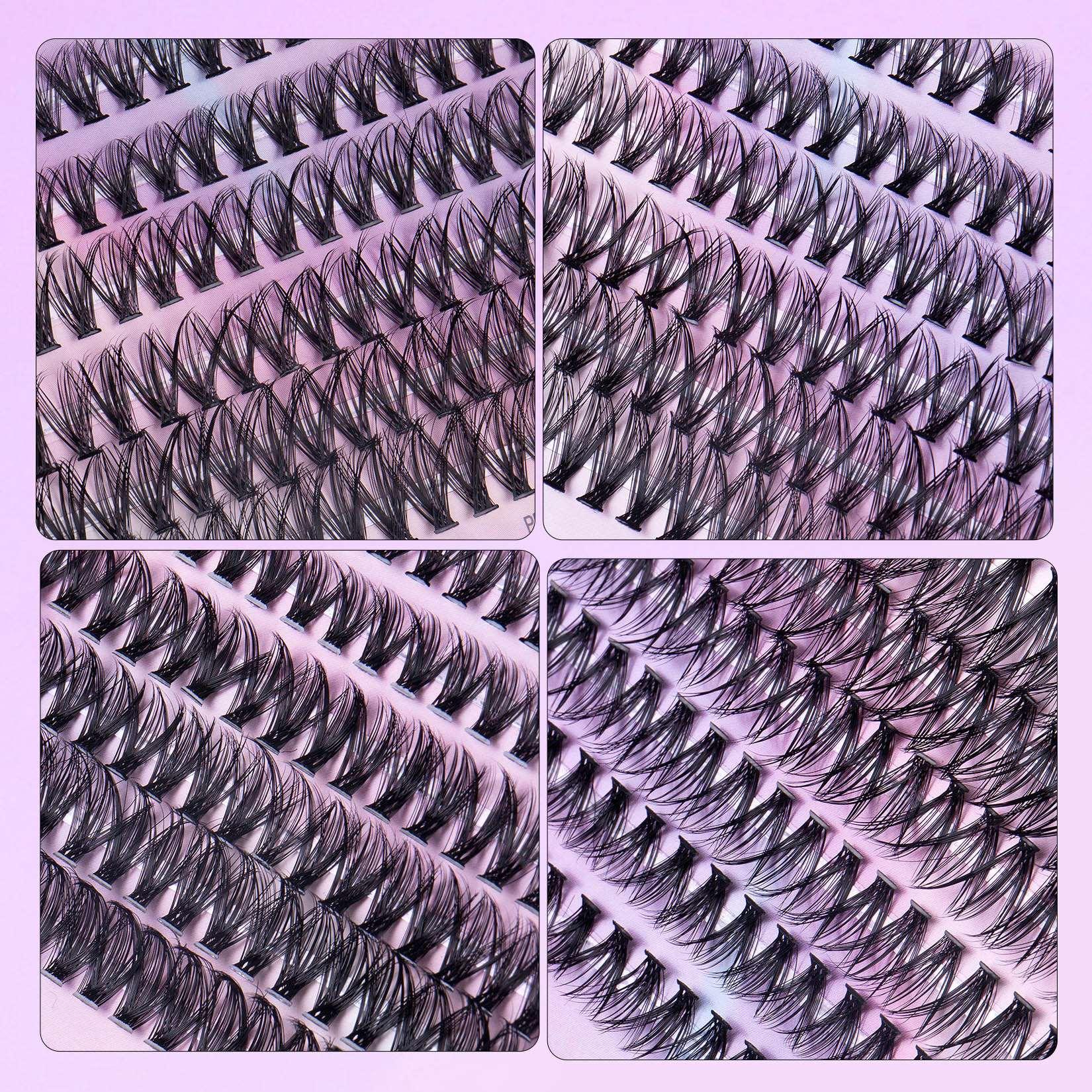 30D & 40D Cluster Lashes – 12 Rows, 240 Segmented Lashes - ZA-Zola