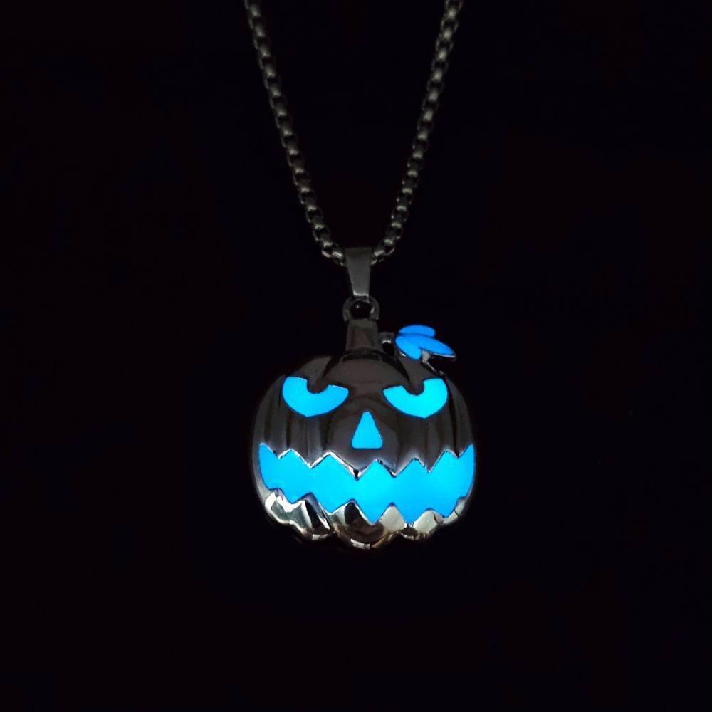 ZA-Zola Luminous Pumpkin Ghost Necklace Halloween - ZA-Zola