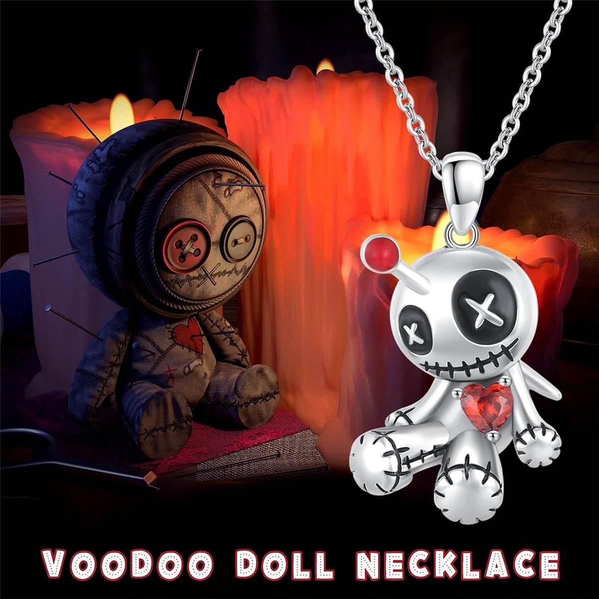 ZA-Zola Red Heart Voodoo Doll Necklace - ZA-Zola