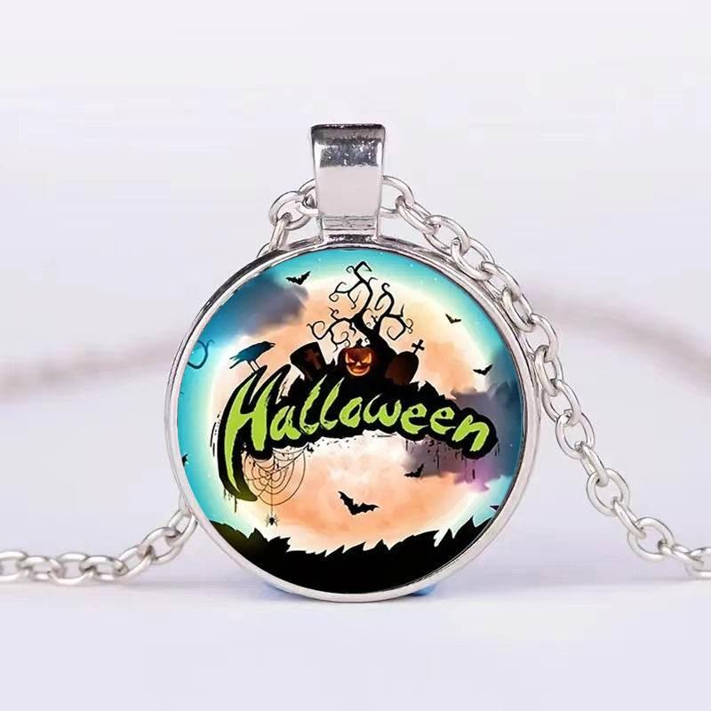 ZA-Zola Halloween Pumpkin Ghost Necklace - ZA-Zola