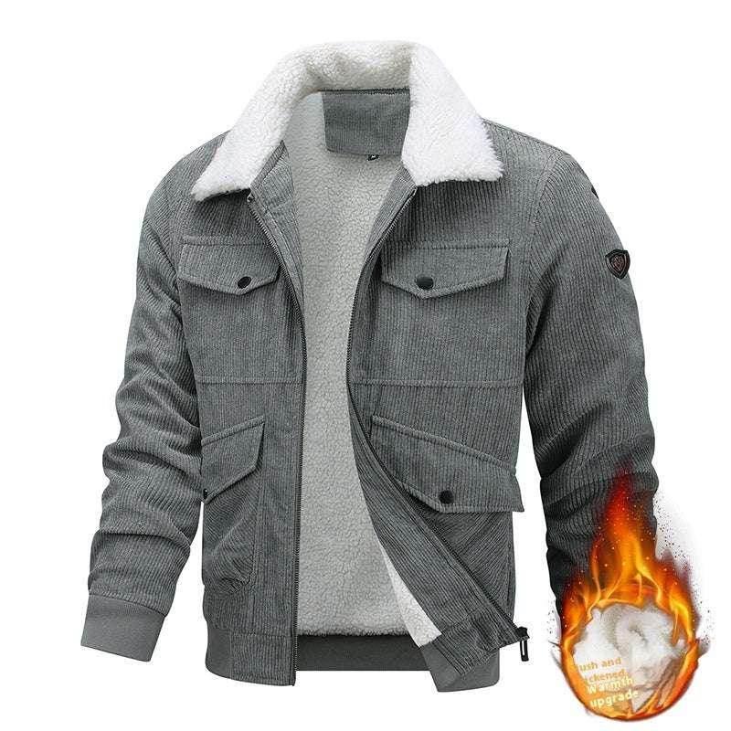 Winter Lapel Fleece Jacket | Warm Cotton Coat for Men - ZA-Zola