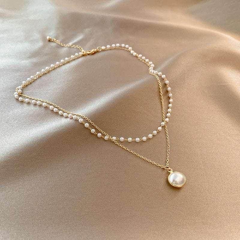 Double-Layer Pearl Necklace – Summer INS Style - ZA-Zola