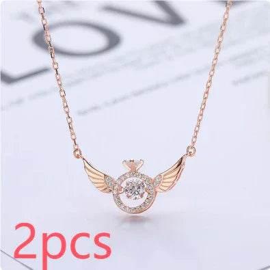 Elegant Angel Wings Necklace – Light Luxury Style - ZA-Zola