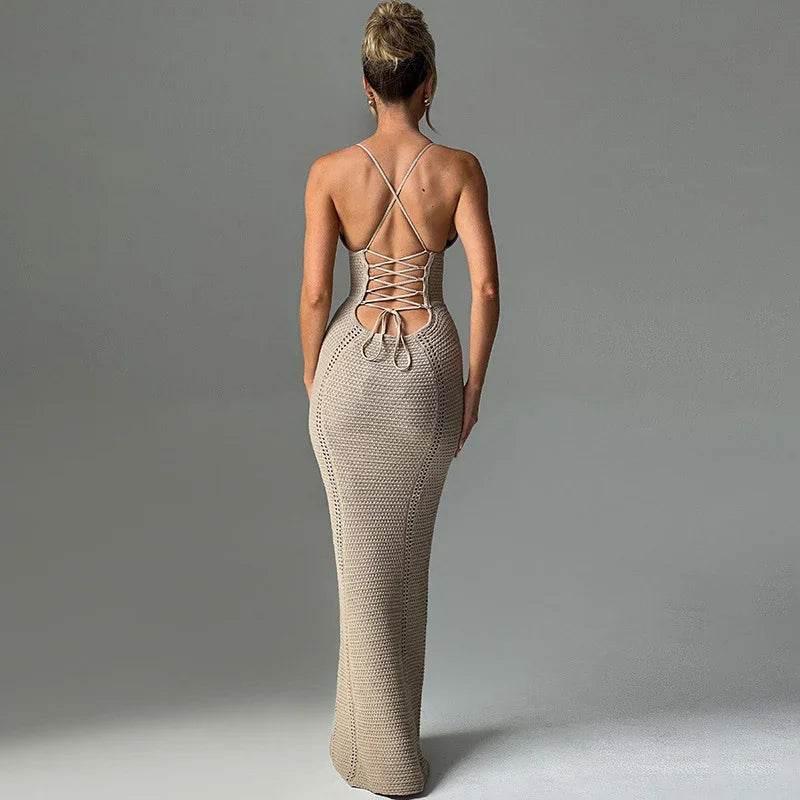 Fashion Backless Knitted Dress – Chic & Stylish - ZA-Zola