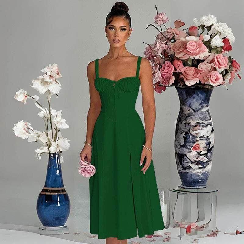 Casual Lace-Up Slim Fit Sling Dress - Elegant Style - ZA-Zola