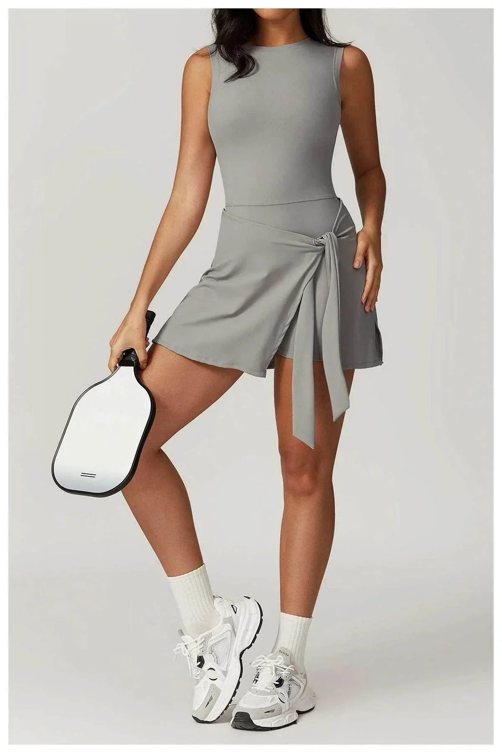 Fake Two-Piece Tight Sports Dress – Women's Fitness Wear - ZA-Zola