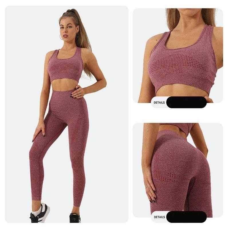 Seamless 2PCS Yoga Set - High Waist & Crop Top - ZA-Zola