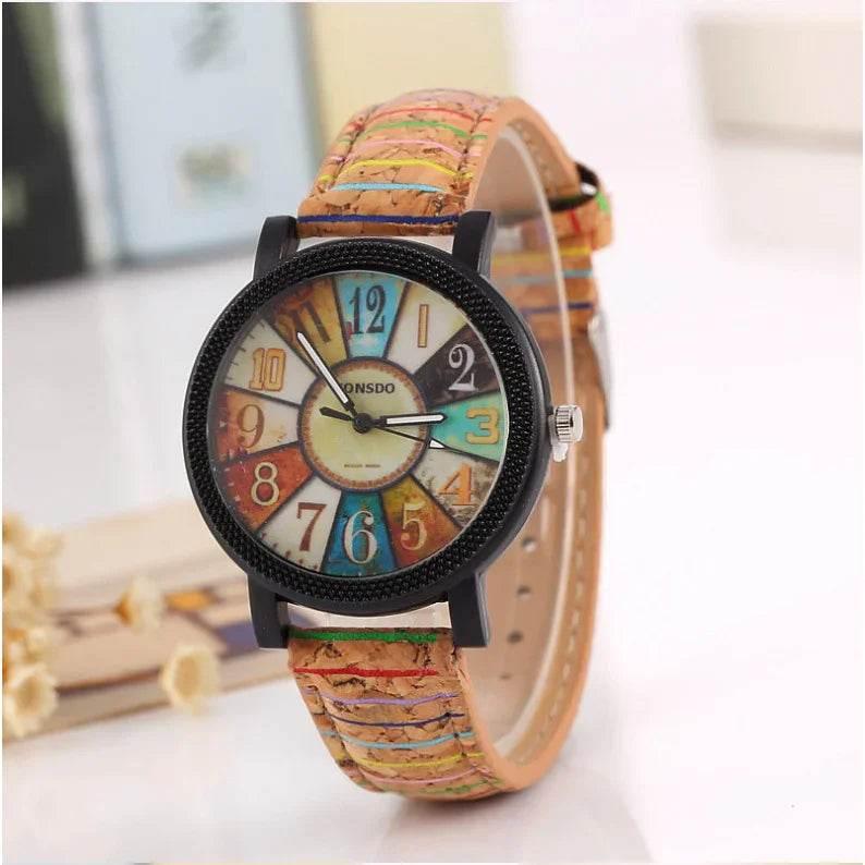 Vintage Leather Quartz Watch for Women – Casual Style - ZA-Zola